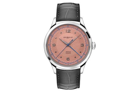 sunray salmon dial watch